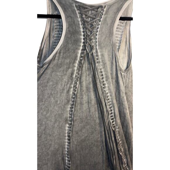 POL Grey Smocked Tank Top-NWOT - Picture 6 of 7